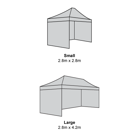 Template for gazebo branded pop-up covers