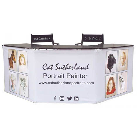 Cat Sutherland branded pop-up counter event 