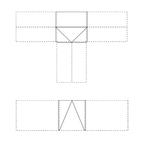 Template of rectangular corner banner units